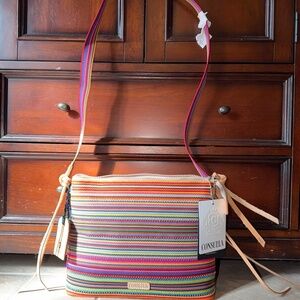 Consuela Alex Downtown Multicolor / Stripe Crossbody Purse NWT